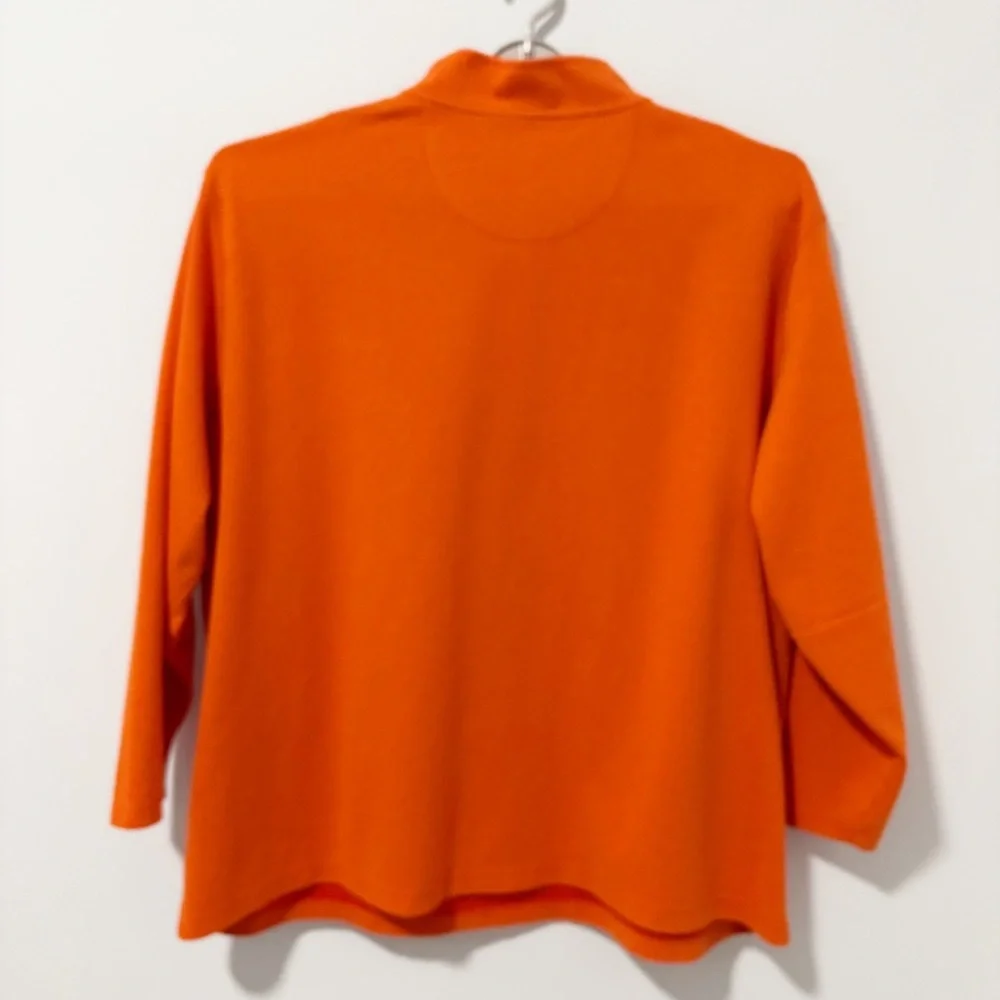 Adidas 3-stripes Quarter-Zip Pullover‎ Mens Size 4XL Orange Activewear Big Man